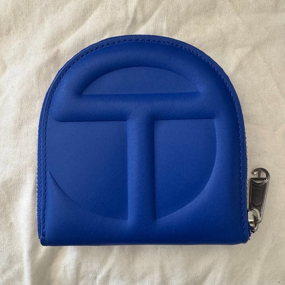 Auth Blue "Painter's Tape" Leather Telfar Wallet